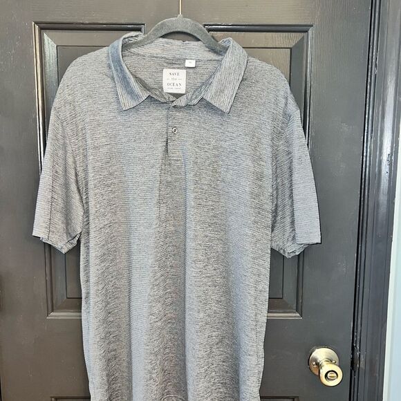 Save the ocean Other - Save the Ocean Men’s XXL Gray Polo Shirt Heather Classic